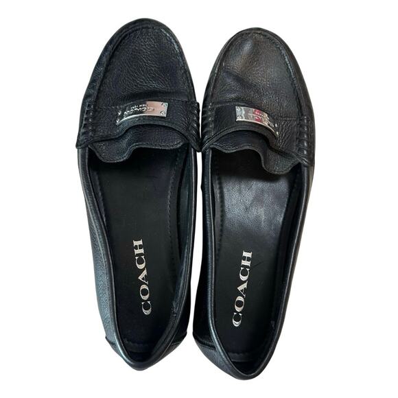 Coach Soft Black Leather Loafers / Driving Shoe - Picture 2 of 9
